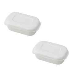 日本製) / 電子レンジ (2個入り 食洗機対応 小 (ホワイト) 冷凍ごはん容器 ご飯 極 冷凍ごはん (marna) 容器 マーナ K811W