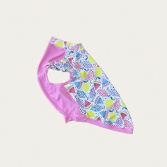 犬服　3L胴回64　COOLストレッチ　パステルフルーツ×PK　肩フリル