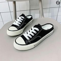 スニーカー スリッポン キャンバス レディース メンズ かかとなし 男女兼用 フラットシューズ おしゃれ スリップオン サンダル ドライビングシューズ ぺたんこ デッキシューズ ローカット 通学 通勤 美脚