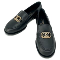 シャネル ローファー ココマーク レザー レディースサイズ37C G45173 CHANEL 靴 黒