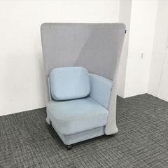 美品□カリモクニュースタンダード□ポーラー ラウンジチェア L 水色