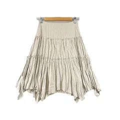 美品 COUP DE CHANCE クードシャンス 無地 オールシーズン スカート ポリエステル ベージュ レディース 38【古着】【中古】【送料無料】