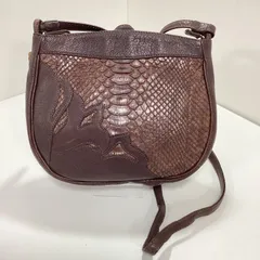 かっちゃん【美品】IBIZA　パイソン　バッファローレザーバッグ 楽天市場】【中古】本物綺麗イビザの女性用ブラウン色