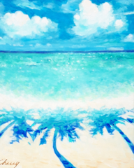 『　Blue Sea　』 油絵　油彩画　絵画　原画　手描き