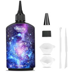 Bonsky レジン液 UV/LED対応レジン液 大容量120g ハードタイプ成形 UVレジン液DIY手作り装飾急速に硬化 低アレルギー性 0