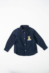 Mini Rodini/Cat campus woven shirt シャツ　新品子供服95 キッズ 男の子 女の子