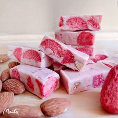 【超好評】手作りストロベリーヌガー  ヌガークッキー 草莓牛軋糖220g
