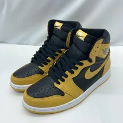 【中古】NIKE 2021 AIR JORDAN 1 RETRO HIGH OG POLLEN 555088-701 ナイキ イエロー ブラック[19]