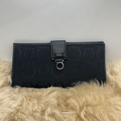 Ferragamo フェラガモ 二つ折り 長財布 ウォレット  ガンチーニブラック