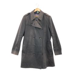 【訳アリ】BARNEYS NEW YORK バーニーズニューヨーク アウター トレンチコート カジュアル ボタン レディース ブラック 48