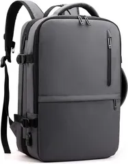 SUNOGE リュック メンズ ビジネスリュック リュックサック バックパック 3WAY マチ拡張 ビジネスバッグ 17インチ 35L USB充電ポート付( 2.グレー)