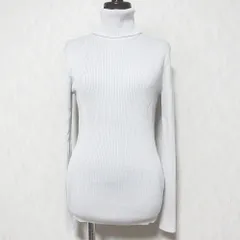 美品 23AW theory luxe セオリーリュクス LAWRENCE JADE タートルネック リブニット カットソー サイズ38 ベージュ系 レディース 古着 中古 USED