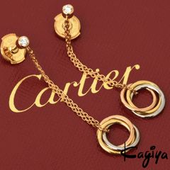 Cartierトリニティドゥ カルティエ18K(Au750)1Pダイヤピアス - メルカリ