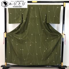 夏着物 浴衣 紫陽花の花 褐色 しつけ糸 K-4842 夏着物 浴衣 紫陽花の花 褐色 しつけ糸 K-4842 - メルカリ