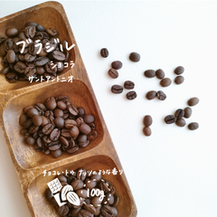ブラジル ショコラ サントアントニオ［100g(約10杯分)自家焙煎コーヒー豆粉