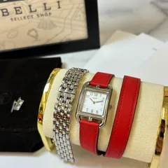 ❤新品未使用 エルメス 腕時計 純正ベルト レッド HERMES エルメス HH1.101 Hウォッチ ミニ 腕時計 PGP/革