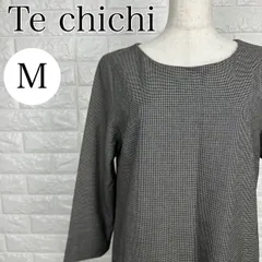 ☆値下げ交渉OK☆ テチチ Te chichi M グレンチェック ワンピース 七分袖 シンプルデザイン 【A2276】のサムネイル