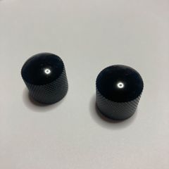 メタルノブ 黒 ブラック ミリサイズ スプリットシャフト用 ×2