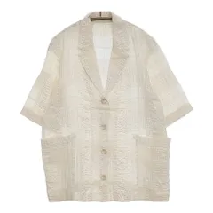 JOURNAL STANDARD チェックシアーシャツ 定価16500円 ジャケット 半袖シャツ 24SS ホワイト レディース ジャーナルスタンダード【中古】5-0718S♪