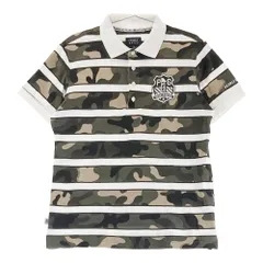 サイズ：4 PEARLY GATES パーリーゲイツ 30周年モデル 半袖ポロシャツ ニコちゃん カモフラ柄 カーキ系 [240101446657] ゴルフウェア メンズ ストスト