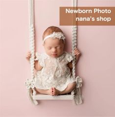 ブランコ♪ニューボーンフォト撮影小道具　赤ちゃん　寝相アート　月齢フォト　ベビー