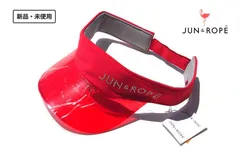 新品｜未使用｜ジュンアンドロペ｜JUN&ROP<!-利用不可文字-!>｜UVクリアサンバイザー｜レディースゴルフウェア｜レッド