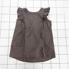◇ ⊂ URBAN RESEARCH ITEMS フリル ノースリーブ トップス カットソー サイズF ブラウン系 レディース E  【1509100079293】