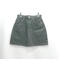 ◇ ⊂◎●未使用● SLY スライ デニム ミニ 台形 スカート サイズ2 ブラック レディース E  【1502180074639】