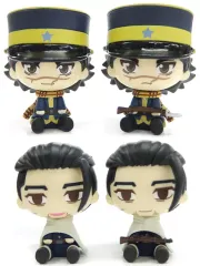 【中古】トレーディングフィギュア 全4種セット ちょこのっこフィギュア 杉元と尾形 「一番くじ ゴールデンカムイ ～生きて輝け!!～」 H賞