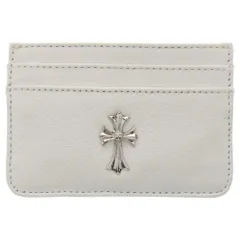 chromehearts クロムハーツ†名刺入れ カードケース†ホワイトレザー† Chrome Hearts†超希少品†クロスカードウォレット (CHROME HEARTS