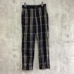 AZUL BY MUSSY アズールバイマウジー　テーパードパンツ　レディース　ダークブラウン系×チェック柄　Sサイズ