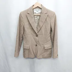 ◇ ⊇ NATURAL BEAUTY BASIC 肩パット付き 長袖 テーラードジャケット サイズM ライトブラウン レディース E  【1410100026623】