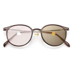 Feisedy レデイーズ メガネ サングラス 変色 レンズ UV400 軽量 ファッション TR90 ユニセックス 非偏光 B1161 1