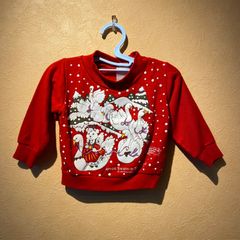 【kids】白鳥フロッキープリントプルオーバー