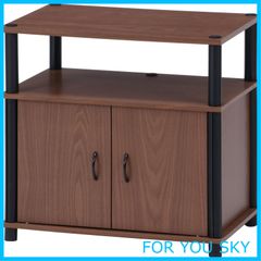 【新着商品】不二貿易 テレビ台 ローボード 22型 幅60×奥行39.5×高さ58cm ブラウン 木目調 TVラック 扉収納付き 組立商品 97527