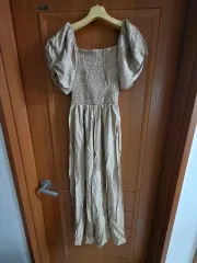 1 7 ラブリー バルーンスリーブ スモッグバンディング オールインワン