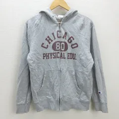 G■チャンピオン/champion フルジップパーカー/カレッジロゴ C3-J113【M】灰/men's/129【中古】■