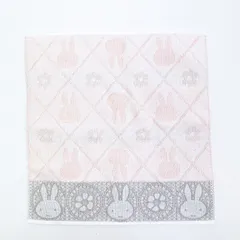 ミッフィー miffy ミニタオル レース柄 ピンク ハンカチ 日本製 西川