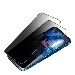 【覗き見防止】 iphone12 ガラスフィルム のぞき見防止 iphone12pro 保護フィルム iphone12プロ 覗き見 アイフォン12 強化ガラス 液晶 横から見えない 【6.1インチ/2枚セット】 1