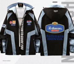 Rothmans Honda バイクジャケット Amazon.co.jp: Rothmans Honda Motorcycle Hooded Jacket Men's