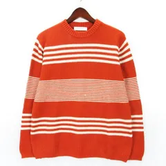 メンズメルローズ MEN'S MELROSE ボーダー ニット セーター 長袖 3 テラコッタ 240226E ■GY31のサムネイル