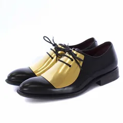 セリーヌ CELINE フィービー期 レースアップシューズ チャンキーヒール ゴールドプレート レザー 23cm 黒 ブラック /KHのサムネイル
