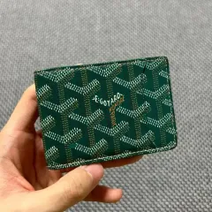 ゴヤールGOYARD幾何学模様 長財布 グリーン