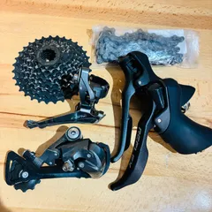 シマノ クラリス R2000 2×8s グループセット センサー SENSAH REFLEX シフター SHIMANO FD RD CS CN ミックス コンポ 8速 ロード 中古品