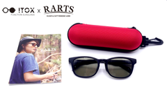 【ITOX×RARTSの限定カスタム・偏光サングラス】ITOX（イトックス） × RARTS（アーツ） ITOX ITO-01 マットブラック / RARTS エクスプローラー 裏面マルチ