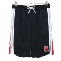★特価★【超美品】アルチビオ ハーフパンツ 黒×レッド サイドライン メッシュ調 ウエストゴム メンズ 46(M) ゴルフウェア archivioのサムネイル