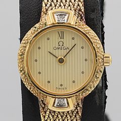 電池交換済 美品 OMEGA オメガ デビル 腕時計 QZ レディース 16mm