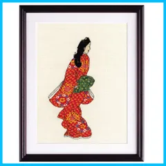 掛軸-1381　菱川師宣　見返り美人　彫師：遠藤光局　摺師：伊藤智郎 掛軸-1381 菱川師宣 見返り美人 彫師：遠藤光局 摺師：伊藤智郎