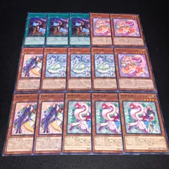 遊戯王 NO.451 妖精伝姫カグヤ 妖精伝姫シラユキ 妖精の伝姫 妖精伝姫ターリア 妖精伝姫シンデレラ 各3枚 計15枚