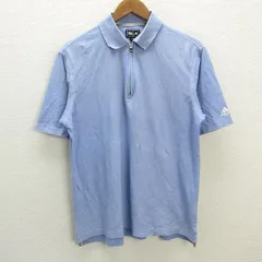 k■アディダス テーラーメイド/adidas ハーフジップ 半袖ポロシャツ/ゴルフウェア【L/G】薄紫/MENS■38【中古】